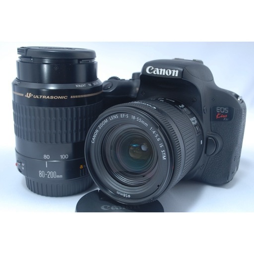 Canon Kiss X9i ダブルレンズ 自撮り可能 スマホ転送 望遠レンズ付