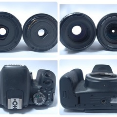 Canon Kiss X9i ダブルレンズ 自撮り可能 スマホ転送 望遠レンズ付の画像