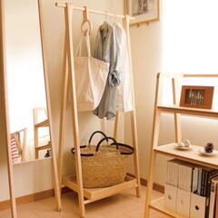 定価33,000円→美品　cosine コサイン 旭川家具 折り畳み ドレスラック　メープルの画像