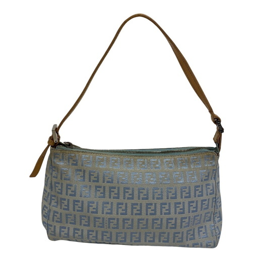 FENDI フェンディ ハンドバッグ ズッキーノ柄 ポーチ ネイビー系
