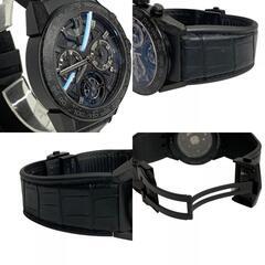 タグホイヤー TAG HEUER 腕時計 カレラ トゥールビヨン クロノグラフ ホイヤー 02T カーボン ファントム 限定500本 自動巻き カーボン チタニウム CAR5A8P ブラックの画像