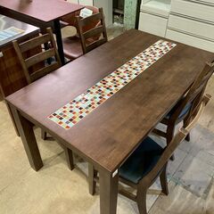 【愛品館 市原店】大川家具｜ダイニング5点セット