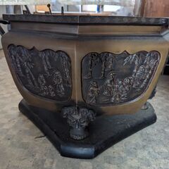 火鉢　中古金属製大型の画像