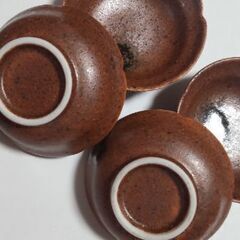 茶色　小皿　小鉢　４個セットの画像