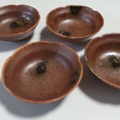 茶色　小皿　小鉢　４個セットの画像