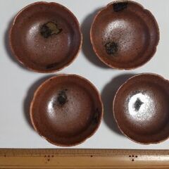 茶色　小皿　小鉢　４個セットの画像