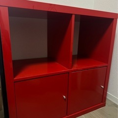 【赤色艶あり ✨ラック／IKEA購入品】の画像