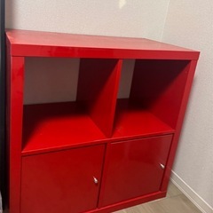 【赤色艶あり ✨ラック／IKEA購入品】の画像
