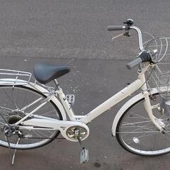 27インチ 🚲 中古 自転車 12,800円 🔁6段切替 🔑鍵新品 💡オートライト付 新規防犯登録料コミ 794の画像