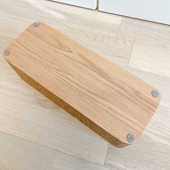 ニトリ　木目調ケーブル収納ボックスの画像