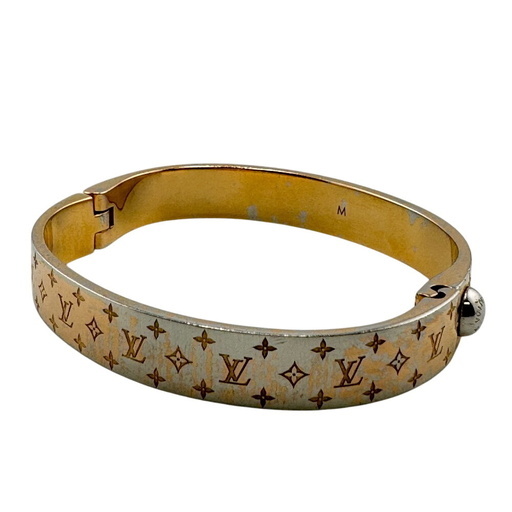 LOUIS VUITTON ルイ・ヴィトン カフ・ナノグラム バングル S