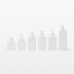 最終価格です👑未使用🤗💕350 円 ＋送料500円【無印良品 公式】ＰＥＴ詰替ボトル ホワイト ６００ｍＬポンプ部分は、確認のため、回して伸ばしてありますが、一度も使っておりません。の画像