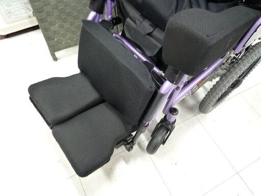 現状品 電動車いす 車椅子 NISSIN NEO-PR パープル イマセン バッテリー 充電器付き 中古 動作品 苫小牧西店