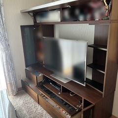 堀田木工所 国産家具 RITZ リッツ　テレビボード AVボード ローボード リビング収納 ダークブラウン テレビ台の画像