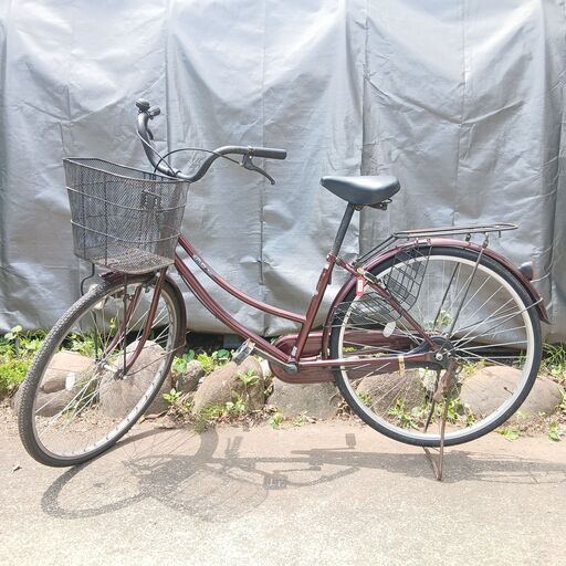 26インチ 自転車 赤 本体 中古 直接引き渡しのみ