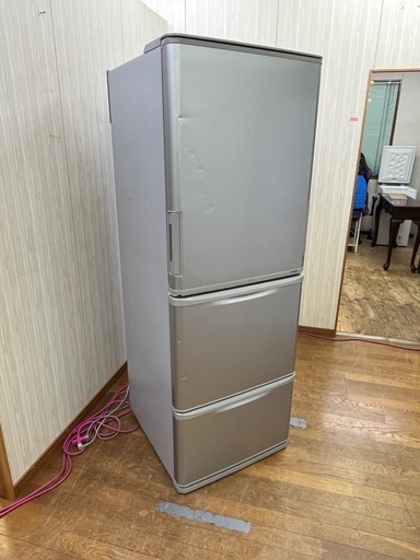 激安B級品!! 3ドア 2019年 SHARP 350L SJ-W351E-S どっちもドア
