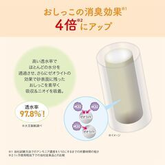 【新品・未開封】エリエール Pｅｔ キミおもい パワフル消臭・抗菌 システムトイレ用 ネコ砂 大粒 4Lの画像