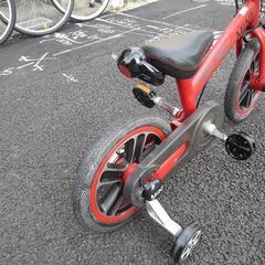 中古子供自転車３６３１　`前後タイヤ新品！　１４インチ　ギヤなし　 身長１００㎝前後　＊片足スタンドに変更可・無料（購入時のみ）の画像