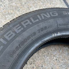 中古バリ目タイヤ二本【145/80R13】【BRIDGESTONE SEIBERLING SL101】【ブリヂストン セイバーリングSL101】【タント ムーヴ N-BOX スペーシア等】 の画像