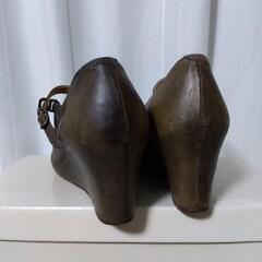 サヤ ラボキゴシ ウェッジソール パンプス 22の画像