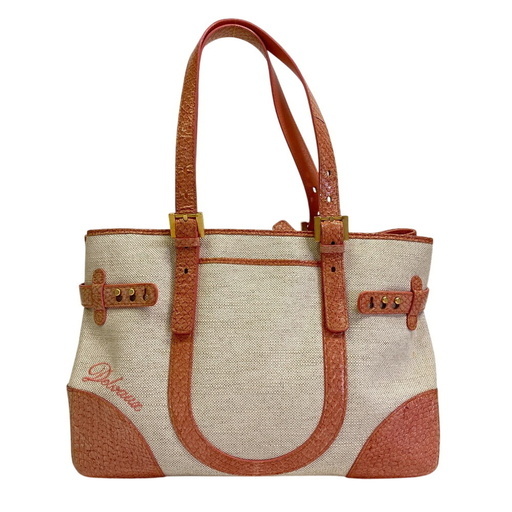 超美品 Delvaux オールレザー シュリンク レザートートバッグ レッド