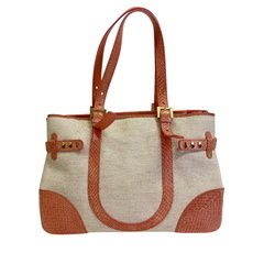 デルヴォー DELVAUX ハンドバッグ パイソン トートバッグ ピンクの画像
