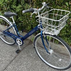 【中古自転車】シティサイクル 27インチ　6段変速　サカモトテクノ　アルメイト　ママチャリの画像
