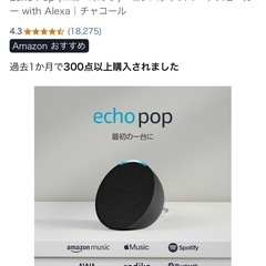 【配送可】【最終値引き】Alexaエコーポップの画像