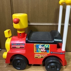 ミッキーの押し手つき乗用玩具