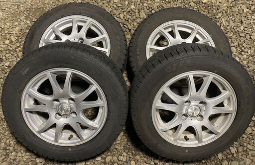 24年 バリ溝 日産純正ホイール付 185/70R14 ダンロップ タイヤ