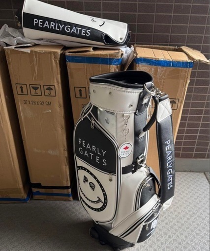 【受付終了】限定地域お届け無料? PEARLY GATES ⛳️ パーリーゲイツ❤️ ゴルフバッグ・キャディバッグ ラインストーン付 