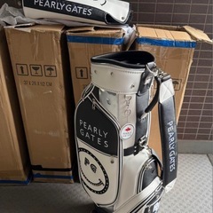 【受付終了】限定地域お届け無料🚚 PEARLY GATES ⛳️ パーリーゲイツ❤️ ゴルフバッグ・キャディバッグ ラインストーン付 46インチ ✨新品未使用✨の画像