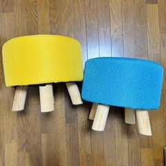 【美品】ポップな丸型スツール2点セットの画像