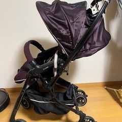 Combi ベビーカー ブラウン　美品　オート4キャスの画像