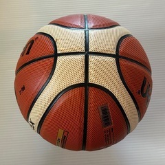 未使用　バスケットボール　5号　レザー　合成皮革　ブラウン　茶の画像
