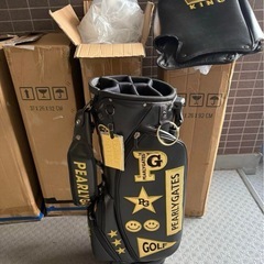 限定地域お届け無料🚚 PEARLY GATES ⛳️ パーリーゲイツ😍 原英莉花プロコラボ ゴルフバッグ・キャディバッグ  46インチ ✨新品未使用✨ スタンド式 ブラック 黒 の画像
