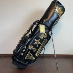 限定地域お届け無料🚚 PEARLY GATES ⛳️ パーリーゲイツ😍 原英莉花プロコラボ ゴルフバッグ・キャディバッグ  46インチ ✨新品未使用✨ スタンド式 ブラック 黒 の画像