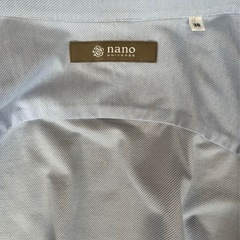 nanouniverse ナノユニバース　シャツ　ブルー　38 長袖の画像