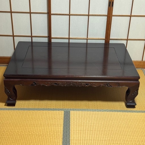Yahoo!オークション - 最高級 大塚家具 総花梨材 座卓 ロー
