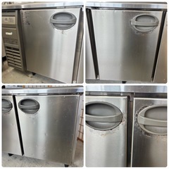 フクシマガリレイ 業務用冷蔵庫 台下冷蔵庫 1800×600 YRC-180RE1 コールドテーブル 3ドア 天板作業台 厨房店舗業務用 の画像