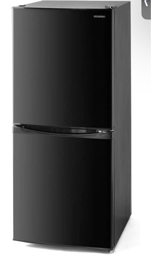 アイリスオーヤマ 冷蔵庫 142L ブラック 幅50cm IRSD-14A-B 2ドア 右開き 直冷式