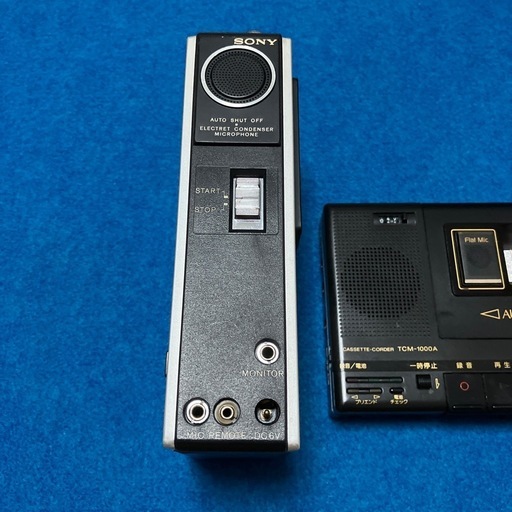 昭和レトロSONYカセットプレーヤーTC-1020/TCM-1000A現状品