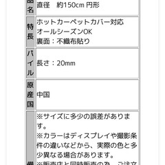 円形ラグの画像
