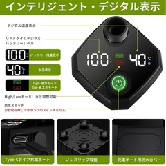 アウトドアや海水浴に！ポータブルシャワー　直射ヘッド　詰め替え袋付き　の画像