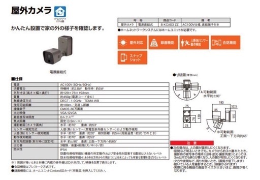 LIXIL監視カメラ ホームネットワーク