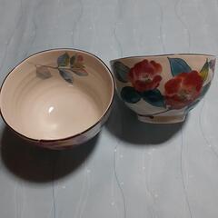 《値下げ交渉可》新品　&藍 花ことば 飯碗　2種 | 茶碗 おしゃれ 茶わん めおと  可愛い の画像