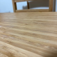 イケア　竹　テーブル　イス　　ダイニングテーブル　チェア　セットの画像