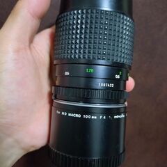 極上品　希少な初期型　MINOLTA MD MACRO ROKKOR 100mm F3.5 希少な接写リング付きの画像