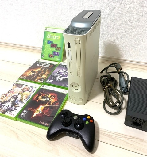動作確認済み】Xbox360 本体コントローラー ソフト付 ホワイト