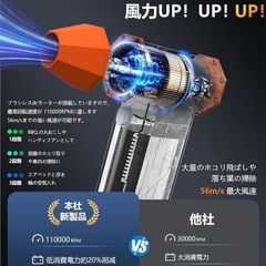 電動エアダスター 小型 ブロワー コンパクト エアコン 充電式 車用 PC 掃除の画像